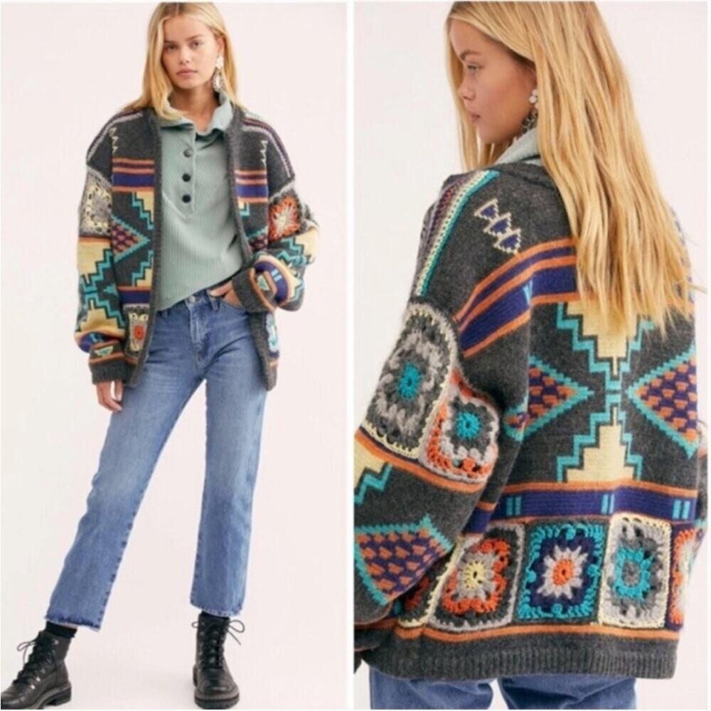 Free People Santa Rosa Crochet Cardigan